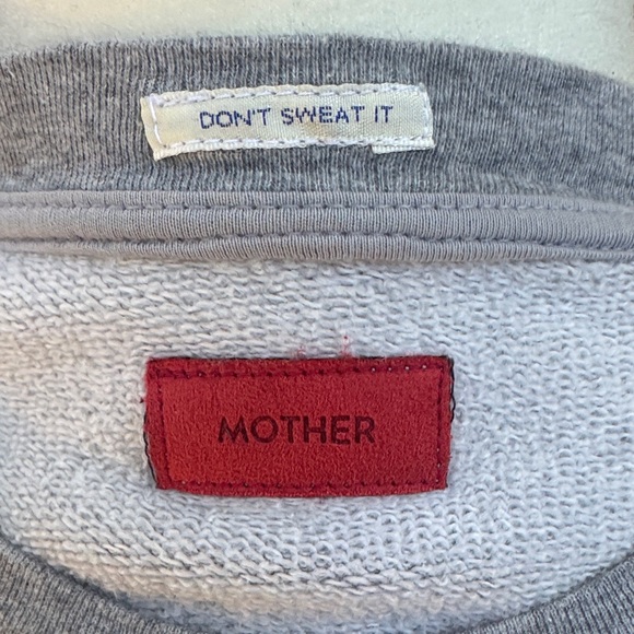MOTHER The Drop Square Sweatshirt Mother Stars Size XS - Picture 9 of 14